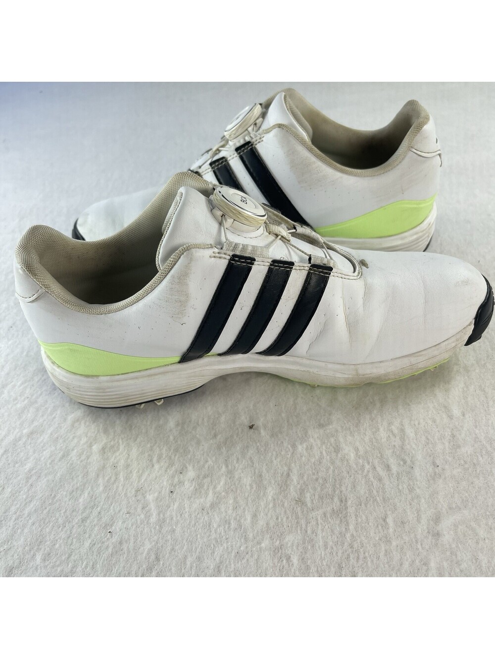Adidas BOA Men's Spiked Golf Shoes Bounce Leather White/Black Size 6 1/2 - Picture 7 of 11